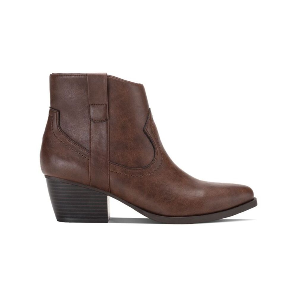 STYLE & COMPANY Womens Brown Perriee Round Toe Block Heel Western Boot 5 M - Picture 2 of 4